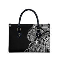 Samoan DNA Art Tattoo Leather Bag Polynesian Pattern Black Color LT03 - Polynesian Pride
