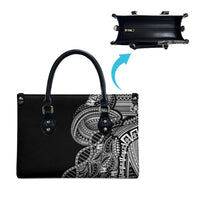 Samoan DNA Art Tattoo Leather Bag Polynesian Pattern Black Color LT03 - Polynesian Pride