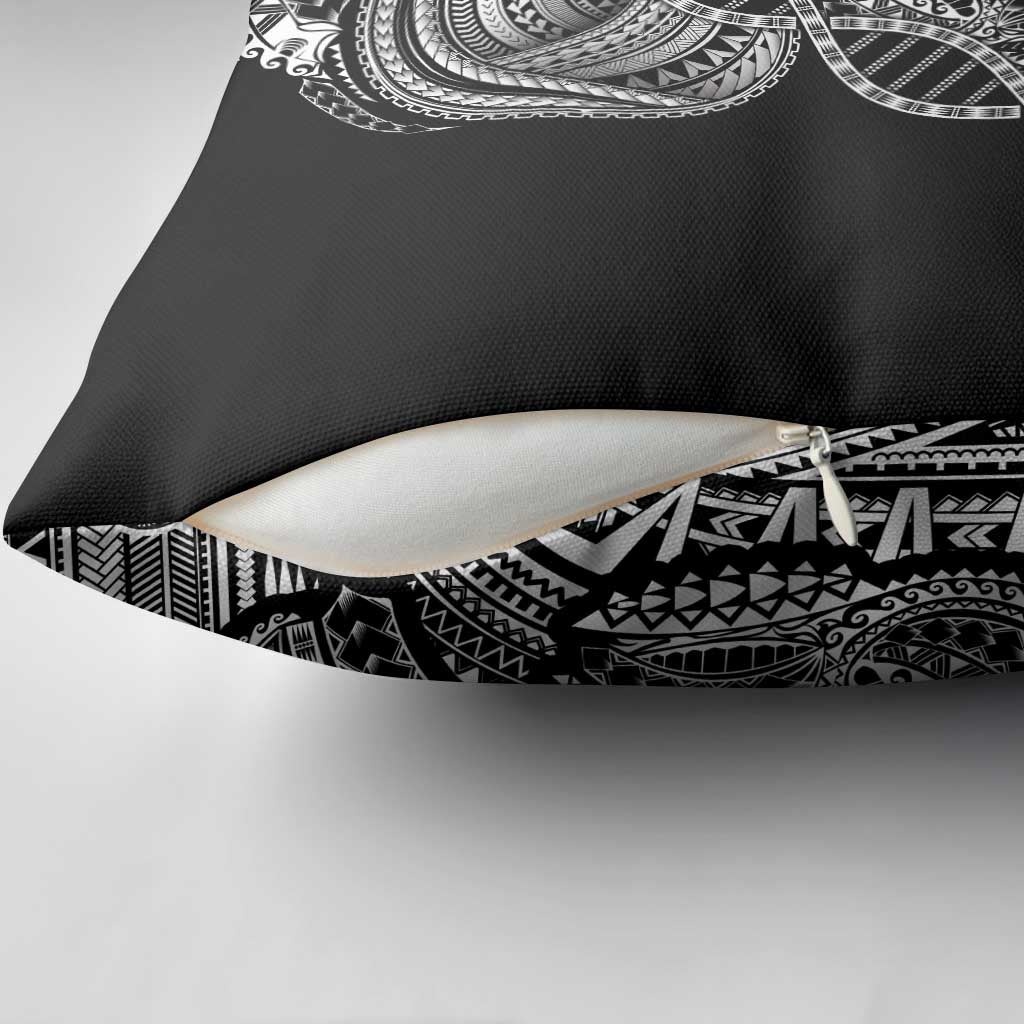 Samoan DNA Art Tattoo Pillow Cover Polynesian Pattern Black Color LT03 - Polynesian Pride