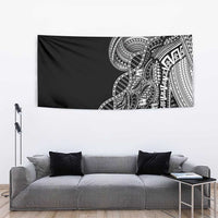 Samoan DNA Art Tattoo Tapestry Polynesian Pattern Black Color