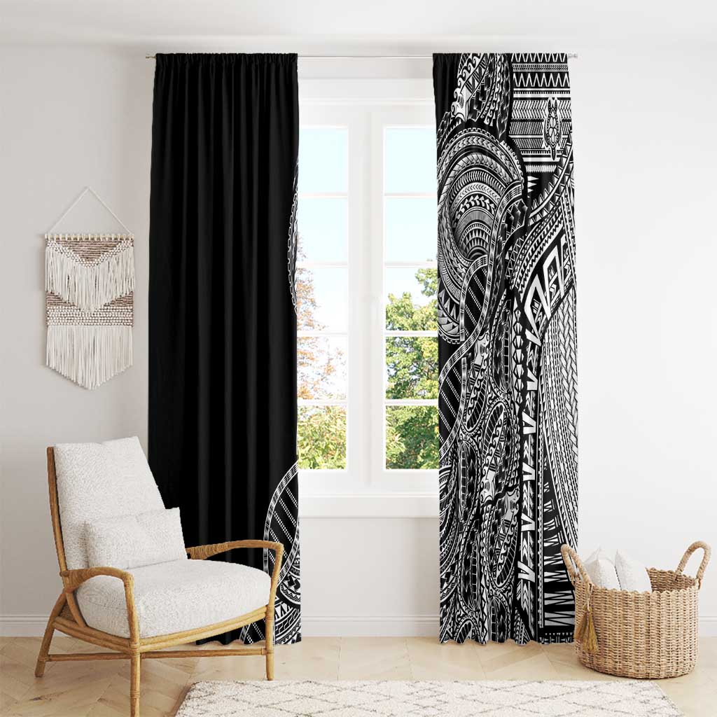 Samoan DNA Art Tattoo Window Curtain Polynesian Pattern Black Color LT03 - Polynesian Pride