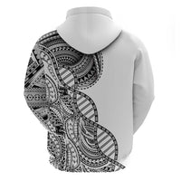 Samoan DNA Art Tattoo Hoodie Polynesian Pattern White Color LT03 - Polynesian Pride