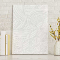 Samoan DNA Art Tattoo Canvas Wall Art Polynesian Pattern All White