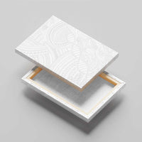 Samoan DNA Art Tattoo Canvas Wall Art Polynesian Pattern All White