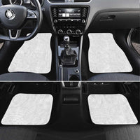 Samoan DNA Art Tattoo Car Mats Polynesian Pattern All White LT03 Set 4pcs White - Polynesian Pride