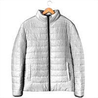 Samoan DNA Art Tattoo Padded Jacket Polynesian Pattern All White