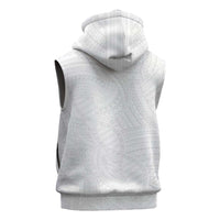 Samoan DNA Art Tattoo Sleeveless Hoodie Polynesian Pattern All White LT03 - Polynesian Pride