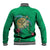 Hawaii Pikake and Maile Lei Baseball Jacket Honu Polynesian Pattern Green Color
