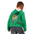 Hawaii Pikake and Maile Lei Kid Hoodie Honu Polynesian Pattern Green Color