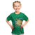Hawaii Pikake and Maile Lei Kid T Shirt Honu Polynesian Pattern Green Color
