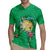 Hawaii Pikake and Maile Lei Rugby Jersey Honu Polynesian Pattern Green Color