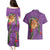Hawaii Pikake and Maile Lei Couples Matching Puletasi and Hawaiian Shirt Honu Polynesian Pattern Pink Color