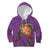 Hawaii Pikake and Maile Lei Kid Hoodie Honu Polynesian Pattern Pink Color