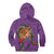 Hawaii Pikake and Maile Lei Kid Hoodie Honu Polynesian Pattern Pink Color