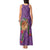 Hawaii Pikake and Maile Lei Tank Maxi Dress Honu Polynesian Pattern Pink Color