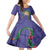 Hawaii Pikake and Maile Lei Family Matching Tank Maxi Dress and Hawaiian Shirt Honu Polynesian Pattern Purple Color