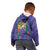 Hawaii Pikake and Maile Lei Kid Hoodie Honu Polynesian Pattern Purple Color