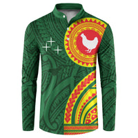 Manu'a Cession Day Button Sweatshirt Polynesian Pattern