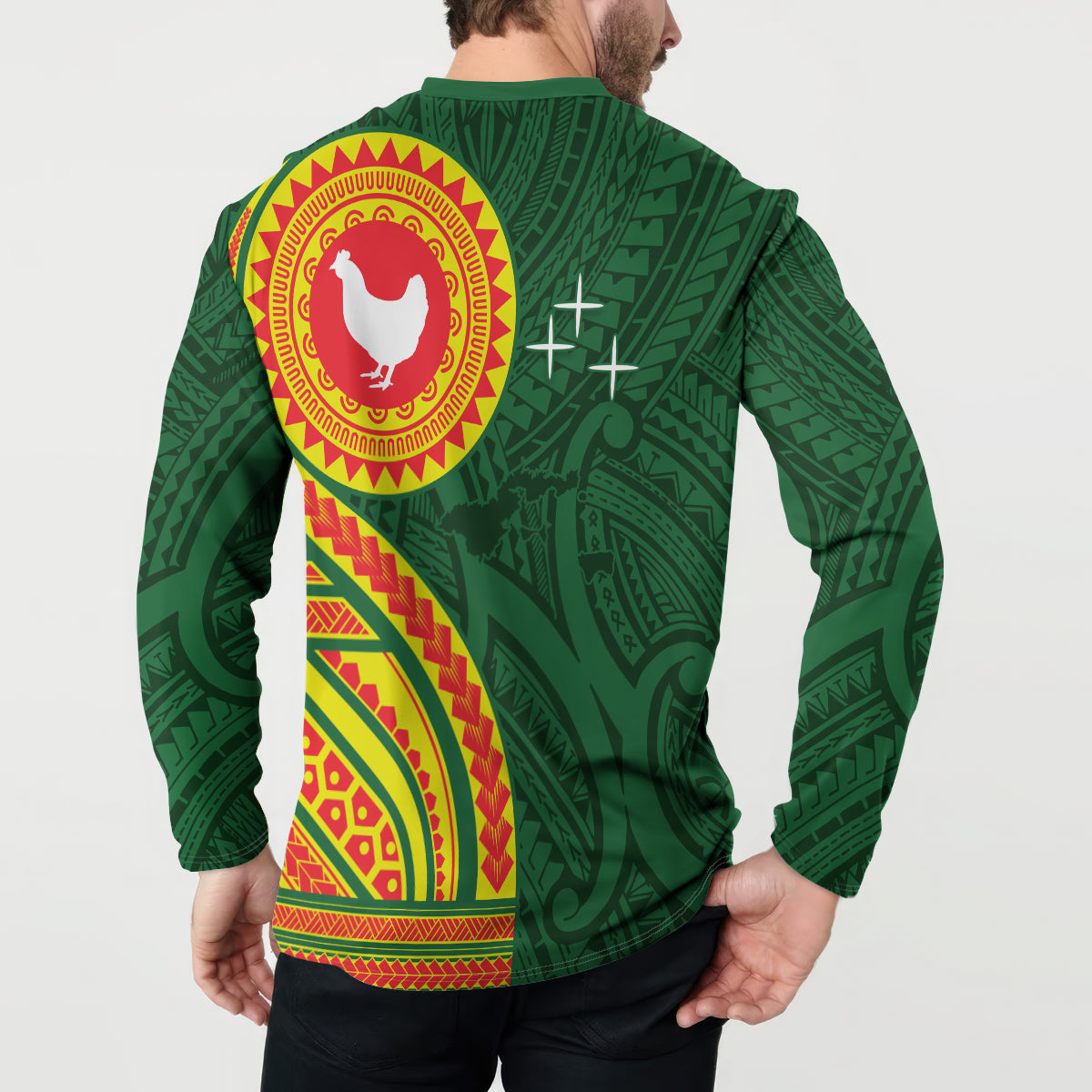 Manu'a Cession Day Button Sweatshirt Polynesian Pattern