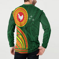 Manu'a Cession Day Button Sweatshirt Polynesian Pattern