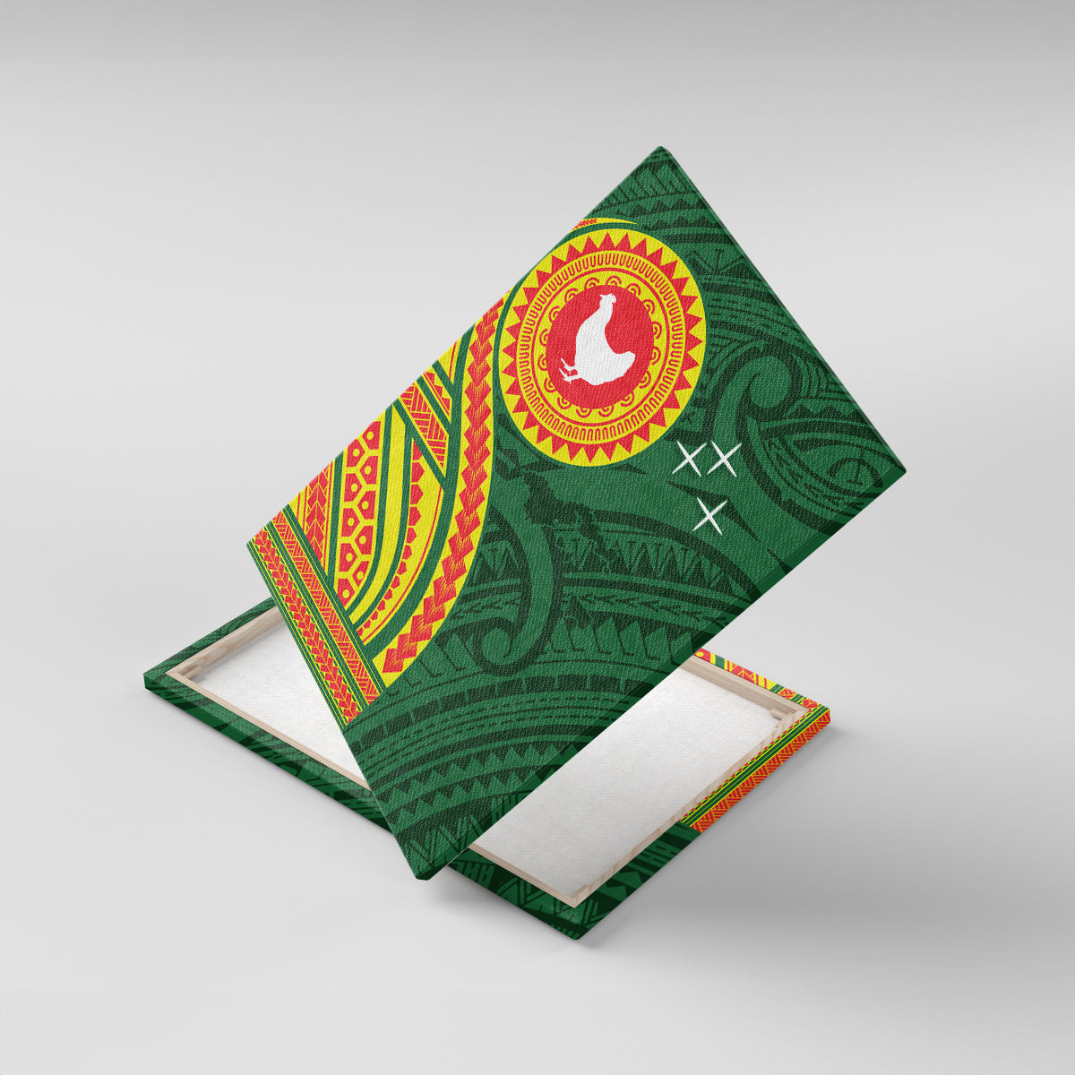 Manu'a Cession Day Canvas Wall Art Polynesian Pattern