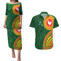 Manu'a Cession Day Couples Matching Puletasi and Hawaiian Shirt Polynesian Pattern