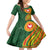 Manu'a Cession Day Kid Short Sleeve Dress Polynesian Pattern