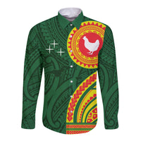 Manu'a Cession Day Long Sleeve Button Shirt Polynesian Pattern