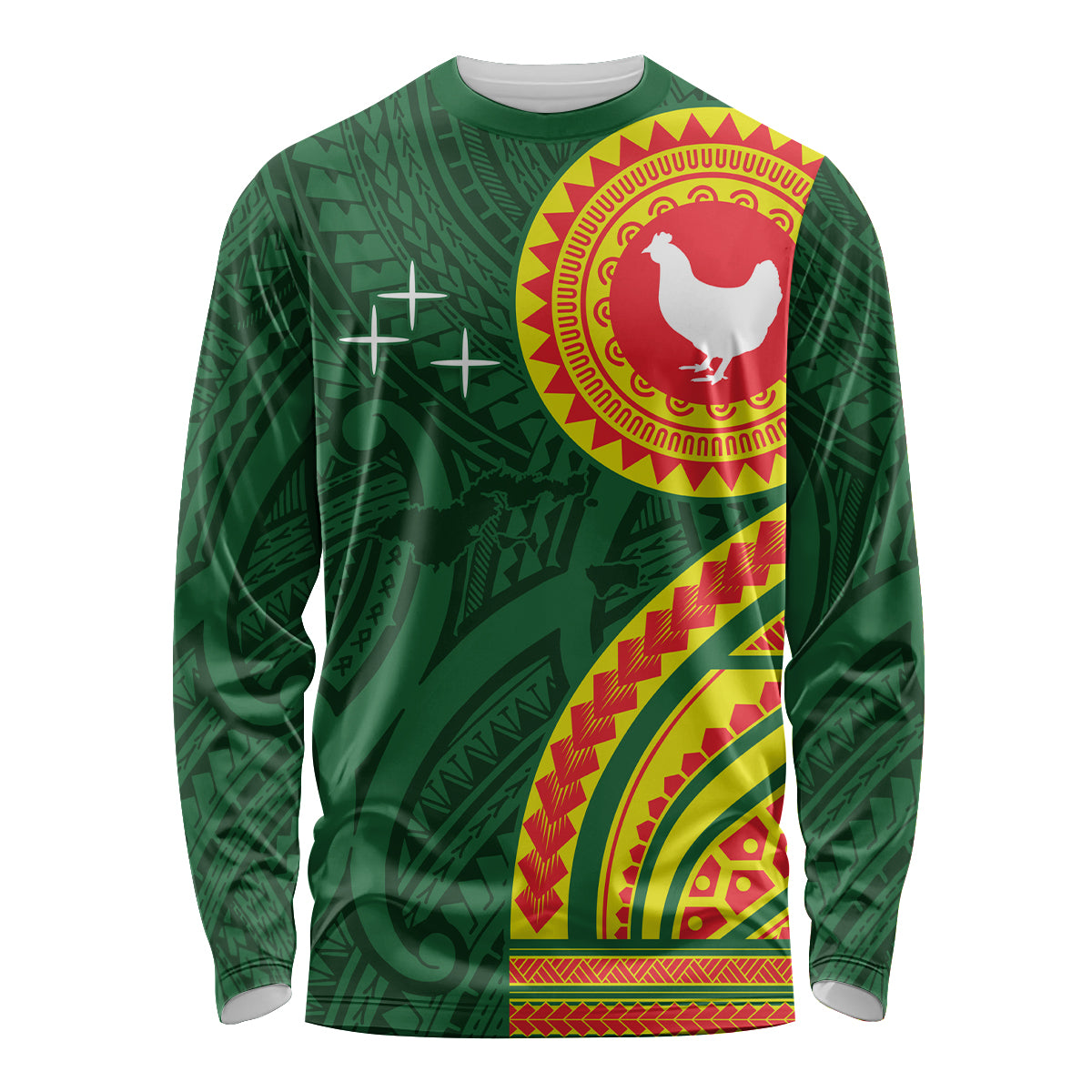 Manu'a Cession Day Long Sleeve Shirt Polynesian Pattern