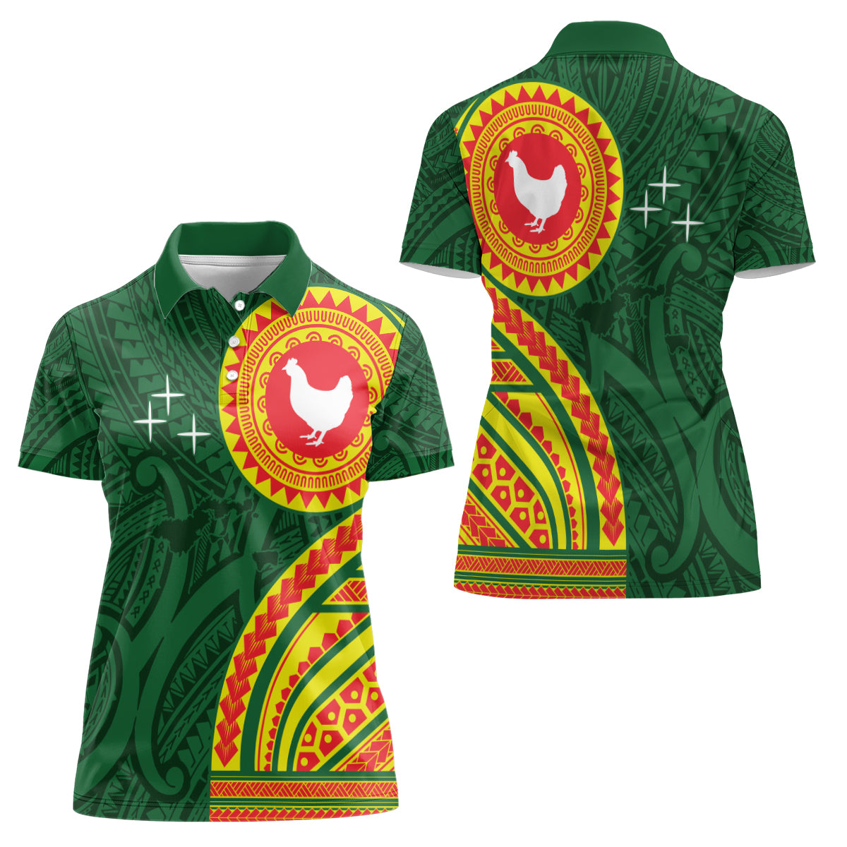 Manu'a Cession Day Women Polo Shirt Polynesian Pattern