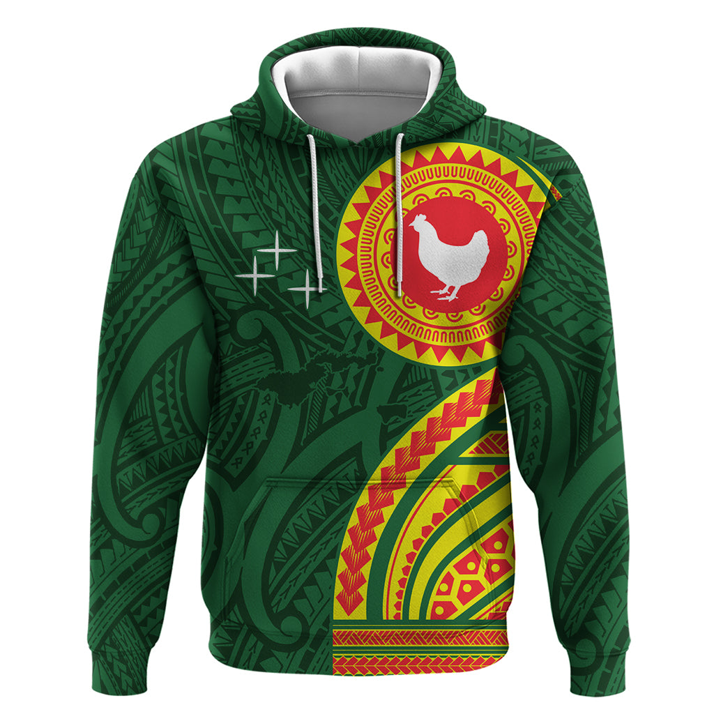Manu'a Cession Day Zip Hoodie Polynesian Pattern LT03 Pullover Hoodie Green - Polynesian Pride