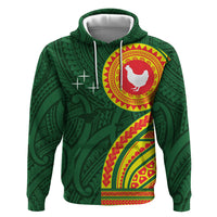 Manu'a Cession Day Zip Hoodie Polynesian Pattern LT03 Pullover Hoodie Green - Polynesian Pride