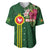 Manu'a Cession Day 120th Anniversary Baseball Jersey Polynesian Pattern and Hibiscus Flower