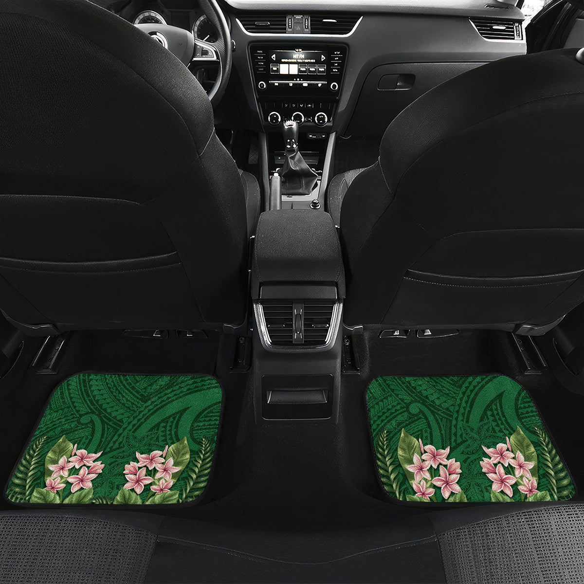 Manu'a Cession Day 120th Anniversary Car Mats Polynesian Pattern and Hibiscus Flower