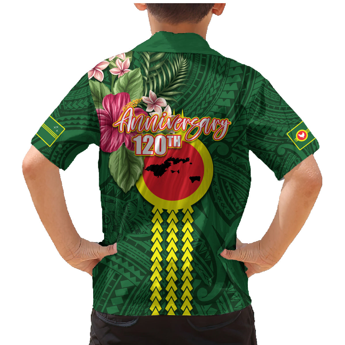 Manu'a Cession Day 120th Anniversary Family Matching Mermaid Dress and Hawaiian Shirt Polynesian Pattern and Hibiscus Flower