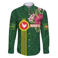 Manu'a Cession Day 120th Anniversary Family Matching Mermaid Dress and Hawaiian Shirt Polynesian Pattern and Hibiscus Flower