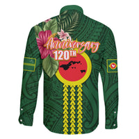 Manu'a Cession Day 120th Anniversary Family Matching Off Shoulder Short Dress and Hawaiian Shirt Polynesian Pattern and Hibiscus Flower
