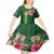 Manu'a Cession Day 120th Anniversary Kid Short Sleeve Dress Polynesian Pattern and Hibiscus Flower