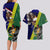 Manu'a Island and American Samoa Couples Matching Long Sleeve Bodycon Dress and Hawaiian Shirt Rooster and Eagle Mascot