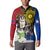 Philippines Lapu-Lapu Button Sweatshirt Filipino Sun Tattoo With Yakan Pattern