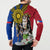 Philippines Lapu-Lapu Button Sweatshirt Filipino Sun Tattoo With Yakan Pattern