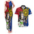 Philippines Lapu-Lapu Couples Matching Tank Maxi Dress and Hawaiian Shirt Filipino Sun Tattoo With Yakan Pattern