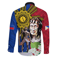Philippines Lapu-Lapu Family Matching Long Sleeve Bodycon Dress and Hawaiian Shirt Filipino Sun Tattoo With Yakan Pattern