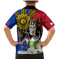 Philippines Lapu-Lapu Family Matching Mermaid Dress and Hawaiian Shirt Filipino Sun Tattoo With Yakan Pattern