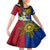Philippines Lapu-Lapu Kid Short Sleeve Dress Filipino Sun Tattoo With Yakan Pattern