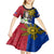 Philippines Lapu-Lapu Kid Short Sleeve Dress Filipino Sun Tattoo With Yakan Pattern