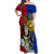 Philippines Lapu-Lapu Off Shoulder Maxi Dress Filipino Sun Tattoo With Yakan Pattern