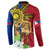 Philippines Lapu Lapu King Jasmine Flowers Button Sweatshirt Filipino Sun Tattoo