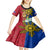 Philippines Lapu Lapu King Jasmine Flowers Kid Short Sleeve Dress Filipino Sun Tattoo