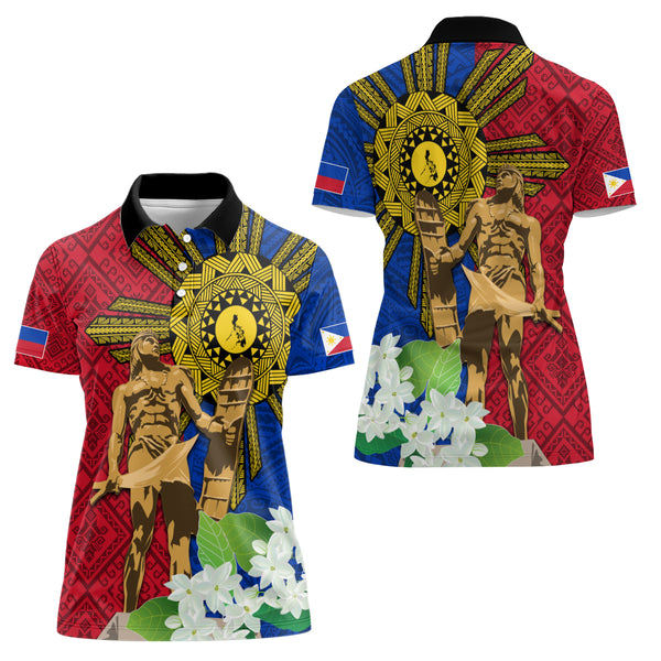 Philippines Filipinos Hawaiian Shirt Lapu Lapu King Jasmine Flowers Curve Design main image 0